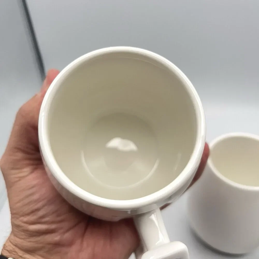 Williams Sonoma Boska White Ceramic Mug - Set Of 2